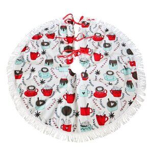 Hot Cocoa Christmas Christmas Tree Skirt  Xmas Tree Holiday Decorations